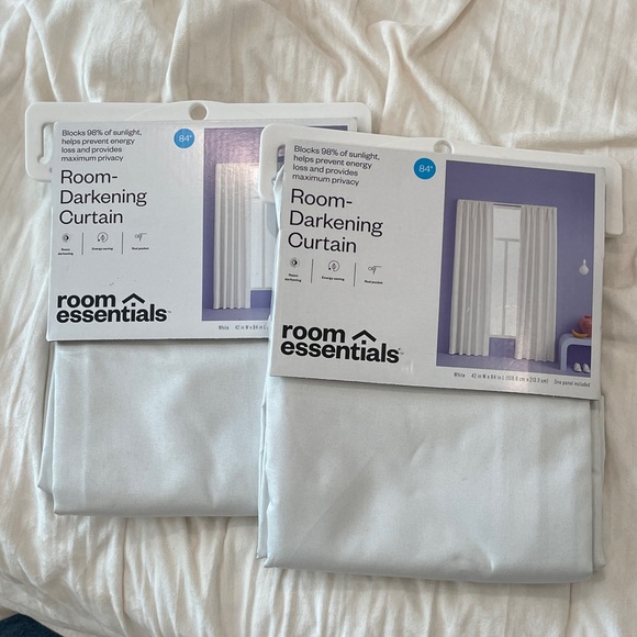 Room Essentials Ivory Room-Darkening Curtains - Picture 1 of 3